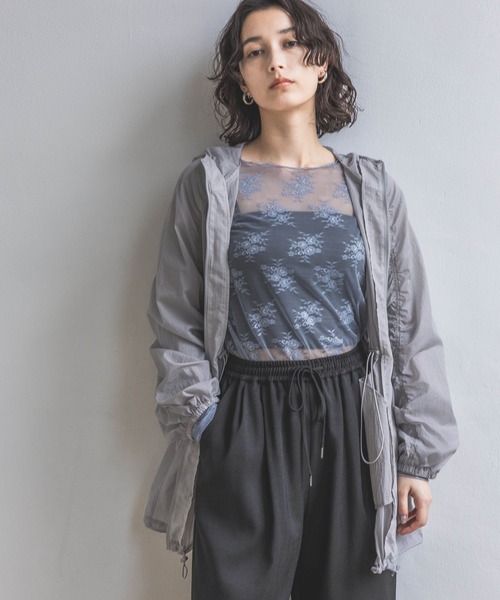 A part by（アパートバイ）の「シアーレースプルオーバー_長袖/（Tシャツ/カットソー・レディース・ブラック/オフホワイト/ブルー系その他4・FREE）」の16枚目の写真