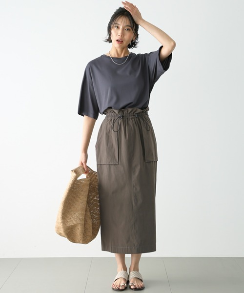 BARNYARDSTORM（バンヤードストーム）の「BARNYARDSTORM / 【UVカット＋接触冷感】UVシンプルT / マシンウォッシャブル（Tシャツ/カットソー・レディース・ブラック/ホワイト/ベージュ/チャコール・S/M）」の20枚目の写真