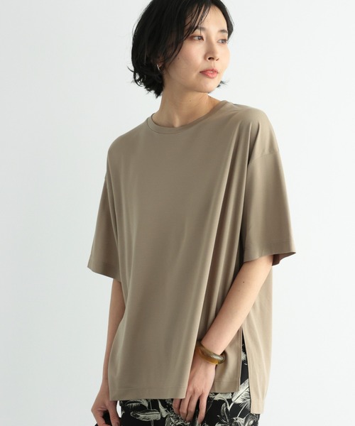 BARNYARDSTORM（バンヤードストーム）の「BARNYARDSTORM / 【UVカット＋接触冷感】UVシンプルT / マシンウォッシャブル（Tシャツ/カットソー・レディース・ブラック/ホワイト/ベージュ/チャコール・S/M）」の18枚目の写真