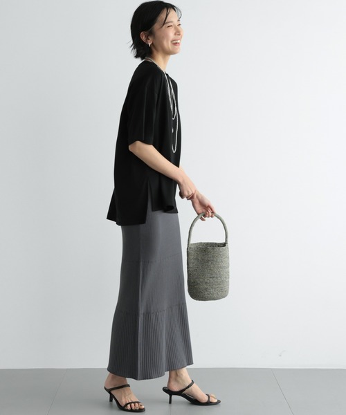 BARNYARDSTORM（バンヤードストーム）の「BARNYARDSTORM / 【UVカット＋接触冷感】UVシンプルT / マシンウォッシャブル（Tシャツ/カットソー・レディース・ブラック/ホワイト/ベージュ/チャコール・S/M）」の11枚目の写真