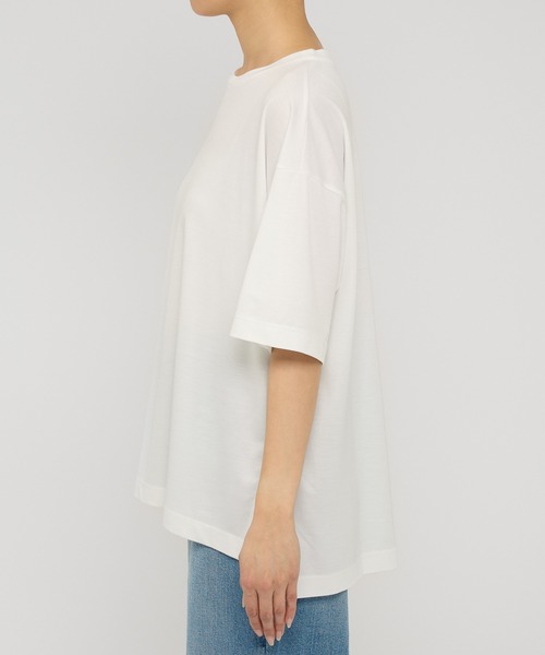 BARNYARDSTORM（バンヤードストーム）の「BARNYARDSTORM / 【UVカット＋接触冷感】UVシンプルT / マシンウォッシャブル（Tシャツ/カットソー・レディース・ブラック/ホワイト/ベージュ/チャコール・S/M）」の9枚目の写真