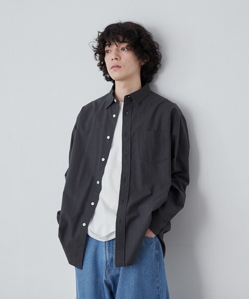 coen(コーエン)の「リネンミックスシャツ(シャツ/ブラウス・メンズ・ホワイト/ダークグレー/ロイヤルブルー・S/M/L/XL)」の7枚目の写真