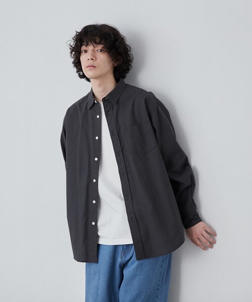 coen(コーエン)の「リネンミックスシャツ(シャツ/ブラウス・メンズ・ホワイト/ダークグレー/ロイヤルブルー・S/M/L/XL)」の8枚目の写真