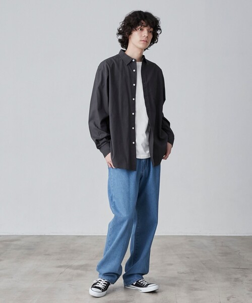 coen(コーエン)の「リネンミックスシャツ(シャツ/ブラウス・メンズ・ホワイト/ダークグレー/ロイヤルブルー・S/M/L/XL)」の9枚目の写真