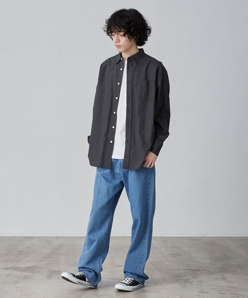 coen(コーエン)の「リネンミックスシャツ(シャツ/ブラウス・メンズ・ホワイト/ダークグレー/ロイヤルブルー・S/M/L/XL)」の10枚目の写真