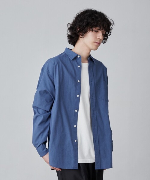 coen(コーエン)の「リネンミックスシャツ(シャツ/ブラウス・メンズ・ホワイト/ダークグレー/ロイヤルブルー・S/M/L/XL)」の11枚目の写真