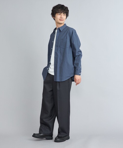 coen(コーエン)の「リネンミックスシャツ(シャツ/ブラウス・メンズ・ホワイト/ダークグレー/ロイヤルブルー・S/M/L/XL)」の13枚目の写真