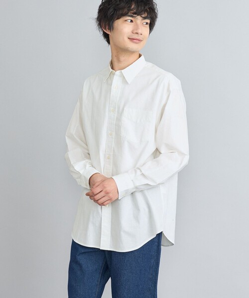 coen(コーエン)の「リネンミックスシャツ(シャツ/ブラウス・メンズ・ホワイト/ダークグレー/ロイヤルブルー・S/M/L/XL)」の15枚目の写真