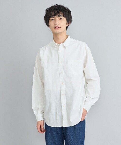coen(コーエン)の「リネンミックスシャツ(シャツ/ブラウス・メンズ・ホワイト/ダークグレー/ロイヤルブルー・S/M/L/XL)」の17枚目の写真