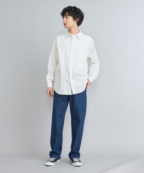 coen(コーエン)の「リネンミックスシャツ(シャツ/ブラウス・メンズ・ホワイト/ダークグレー/ロイヤルブルー・S/M/L/XL)」の19枚目の写真