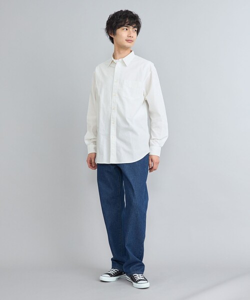 coen(コーエン)の「リネンミックスシャツ(シャツ/ブラウス・メンズ・ホワイト/ダークグレー/ロイヤルブルー・S/M/L/XL)」の20枚目の写真