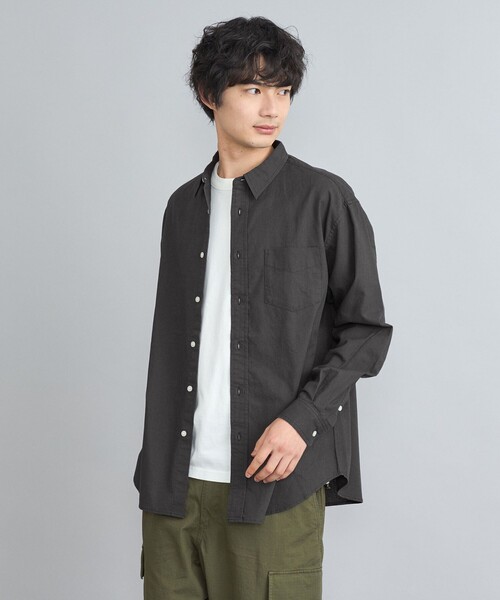coen(コーエン)の「リネンミックスシャツ(シャツ/ブラウス・メンズ・ホワイト/ダークグレー/ロイヤルブルー・S/M/L/XL)」の22枚目の写真