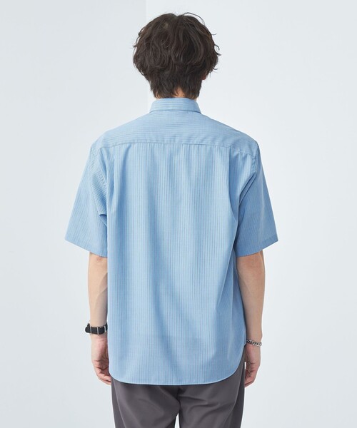 green label relaxing(グリーンレーベルリラクシング)の「TW ウォッシャブルトロ ジャストルーズ ストライプ シャツ -ストレッチ・防シワ-(シャツ/ブラウス・メンズ・その他6/その他4/その他5・M/S/L/XL)」の8枚目の写真