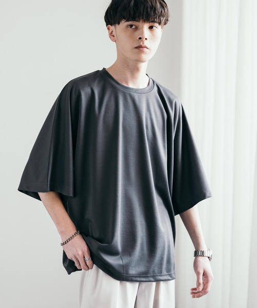 Rocky Monroe（ロッキーモンロー）の「オーバーサイズ接触冷感ポンチドルマンTシャツ（Tシャツ/カットソー・メンズ・ホワイト/ネイビー/チャコール/グレー/ブラック・XL/L/M）」の21枚目の写真
