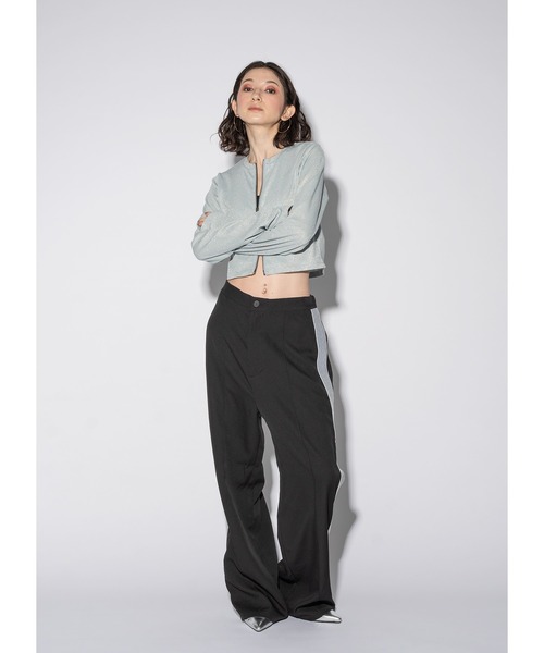 Adoon plain(アドーンプレーン)の「ラメラインパンツ(その他パンツ・レディース・チャコールグレー/ブルー/ブラック・MEDIUM/LARGE)」の6枚目の写真