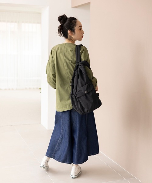 studio CLIP（スタディオクリップ）の「【イージーケア/接触冷感/部屋干し菌抑制】USAコットンパフスリーブTシャツ（Tシャツ/カットソー・レディース・その他1/オレンジ/ネイビー/オフホワイト/マスタード/その他2/ブラック・MEDIUM/LARGE）」の15枚目の写真