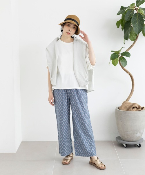 studio CLIP（スタディオクリップ）の「【イージーケア/接触冷感/部屋干し菌抑制】USAコットンパフスリーブTシャツ（Tシャツ/カットソー・レディース・その他1/オレンジ/ネイビー/オフホワイト/マスタード/その他2/ブラック・MEDIUM/LARGE）」の21枚目の写真