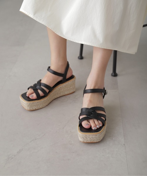 FREE'S MART（フリーズマート）の「◆船底ジュートサンダル（サンダル・レディース・ベージュ/ホワイト/ブラック・SMALL/MEDIUM）」の3枚目の写真