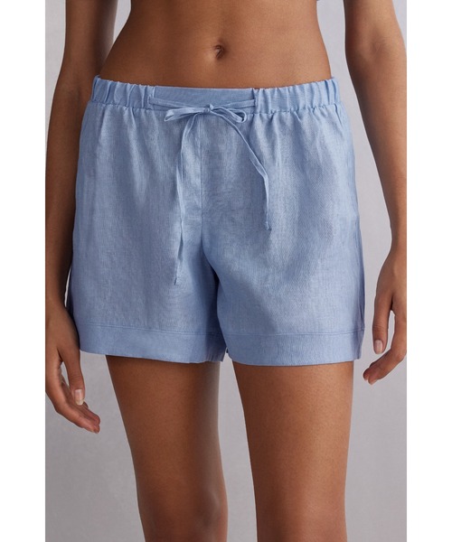 Intimissimi(インティミッシミ)の「リネンファブリック ショートパンツ(その他パンツ・レディース・ホワイト/サンドベージュ/インディゴブルー/スカイブルー/ピンクベージュ/カーキ/モカ・M/S/L)」の5枚目の写真