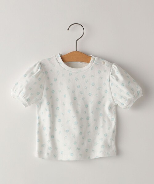 SHIPS(シップス)の「SHIPS KIDS:80~90cm / シェル テキスタイル 半袖 TEE(Tシャツ/カットソー・キッズ・ライトグレー/オフホワイト・80/90)」の2枚目の写真