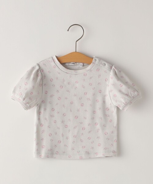SHIPS(シップス)の「SHIPS KIDS:80~90cm / シェル テキスタイル 半袖 TEE(Tシャツ/カットソー・キッズ・ライトグレー/オフホワイト・80/90)」の1枚目の写真