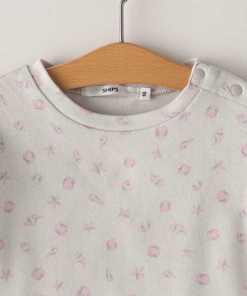 SHIPS(シップス)の「SHIPS KIDS:80~90cm / シェル テキスタイル 半袖 TEE(Tシャツ/カットソー・キッズ・ライトグレー/オフホワイト・80/90)」の4枚目の写真