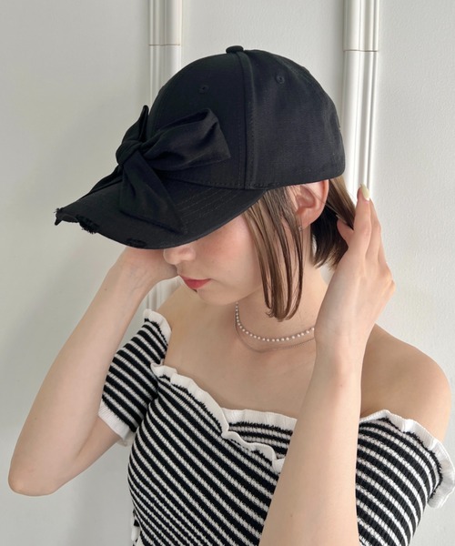 セール】ビッグリボンキャップ（キャップ）｜Loueme（ルエム）の