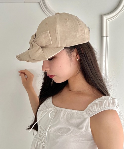 セール】ビッグリボンキャップ（キャップ）｜Loueme（ルエム）の