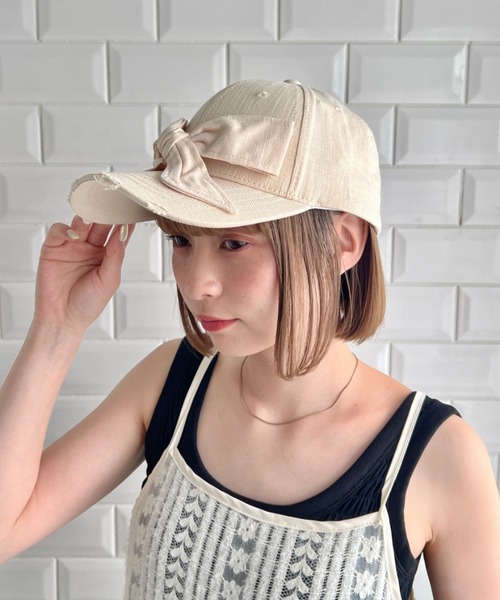 セール】ビッグリボンキャップ（キャップ）｜Loueme（ルエム）の