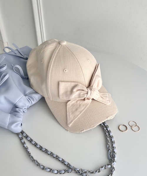 ♡カワムラ帽子　瑠璃　ベージュリボン付き♡ ♡カワムラ帽子 瑠璃 ベージュリボン付き♡