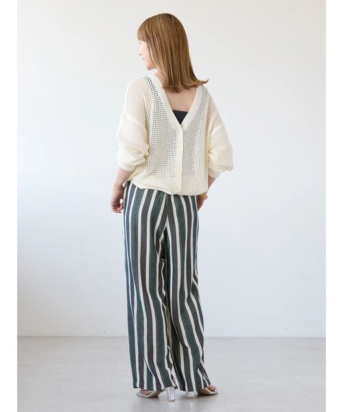 セール】2WAYメッシュ編みニットカーディガン（カーディガン
