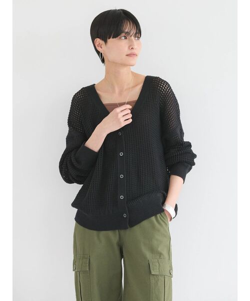 希少✨ミュベール ペンギンカーディガン ニット メッシュ 綿 ブラック 黒 38 希少✨ミュベール ペンギンカーディガン ニット メッシュ 綿 ブラック