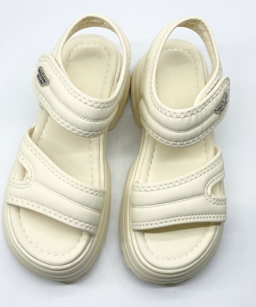 Sugar Sugar(シュガーシュガー)の「【SUGAR SUGARシュガーシュガー】ふわふわ マシュマロ スポサン(やわらかいサンダル)9100(サンダル・レディース・アイボリー/ブラック/ベージュ・S/M/L/LL)」の14枚目の写真