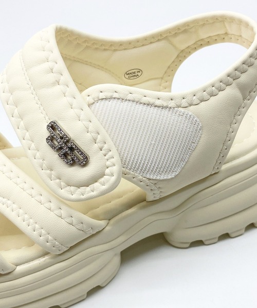 Sugar Sugar(シュガーシュガー)の「【SUGAR SUGARシュガーシュガー】ふわふわ マシュマロ スポサン(やわらかいサンダル)9100(サンダル・レディース・アイボリー/ブラック/ベージュ・S/M/L/LL)」の17枚目の写真