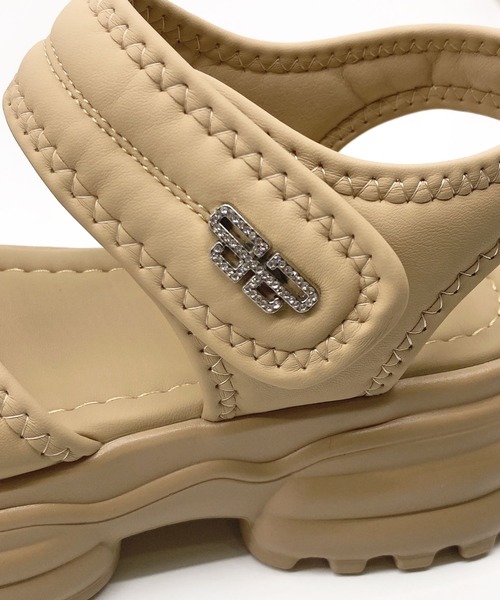 Sugar Sugar(シュガーシュガー)の「【SUGAR SUGARシュガーシュガー】ふわふわ マシュマロ スポサン(やわらかいサンダル)9100(サンダル・レディース・アイボリー/ブラック/ベージュ・S/M/L/LL)」の12枚目の写真