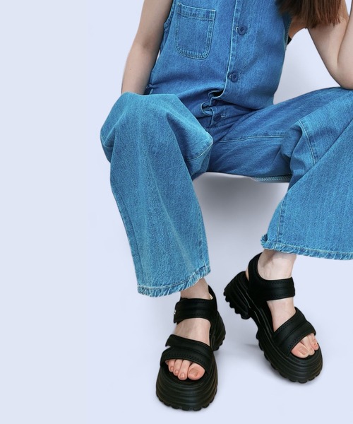 Sugar Sugar(シュガーシュガー)の「【SUGAR SUGARシュガーシュガー】ふわふわ マシュマロ スポサン(やわらかいサンダル)9100(サンダル・レディース・アイボリー/ブラック/ベージュ・S/M/L/LL)」の4枚目の写真