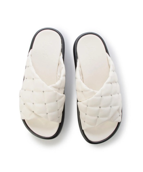 スタッズ×キルティング スポーツサンダル(S146)