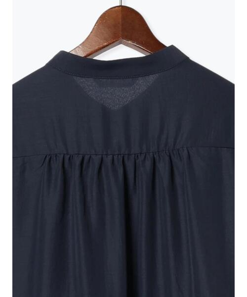 Te chichi TERRASSE（テチチテラス）の「バンドカラーウエストリボンワンピース（ワンピース・レディース・オレンジ/ネイビー/ベージュ・F）」の6枚目の写真