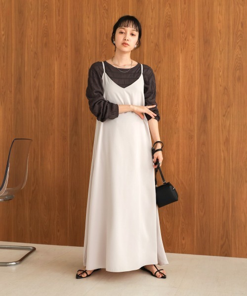 Bab（バブ）の「シャーリング前後２WAYトップス（Tシャツ/カットソー・レディース・チャコールグレー/アイボリー/ライトグリーン/イエロー・FREE）」の17枚目の写真