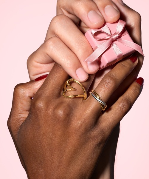 オーガニカリー シェイプド ハート リング（リング）｜Pandora