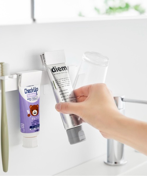 tower（タワー）の「tower フィルムフック歯ブラシ&歯磨き用品収納セット（バス/トイレグッズ・レディース・ホワイト・フリー）」の5枚目の写真