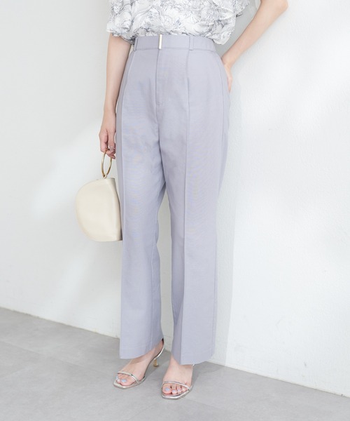 natural couture（ナチュラルクチュール）の「osono綿麻ハイウエストパンツ（その他パンツ・レディース・ネイビー/ライトベージュ/グレー・SMALL/MEDIUM/LARGE）」の2枚目の写真