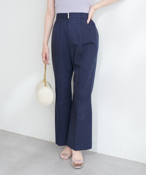 natural couture（ナチュラルクチュール）の「osono綿麻ハイウエストパンツ（その他パンツ・レディース・ネイビー/ライトベージュ/グレー・SMALL/MEDIUM/LARGE）」の13枚目の写真