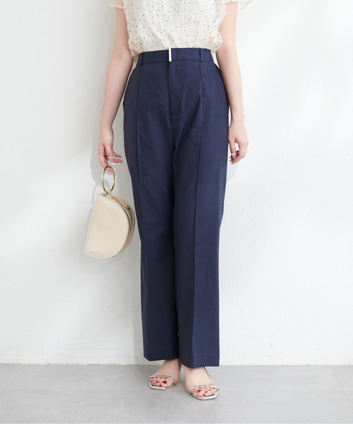 natural couture（ナチュラルクチュール）の「osono綿麻ハイウエストパンツ（その他パンツ・レディース・ネイビー/ライトベージュ/グレー・SMALL/MEDIUM/LARGE）」の17枚目の写真