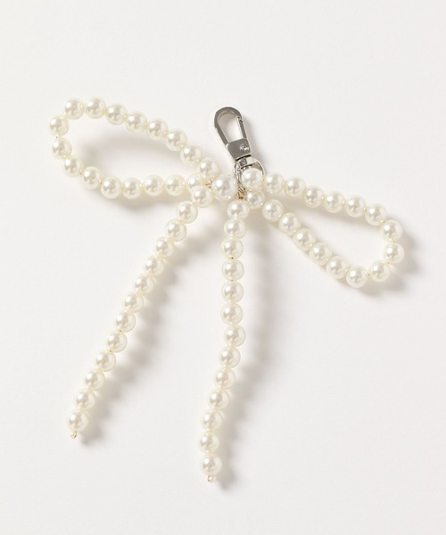 Me%(ミィパーセント)の「リボンチャーム付きボールモバイルストラップ 126830(スマホグッズ・レディース・シルバー/アイボリー・FREE)」の20枚目の写真