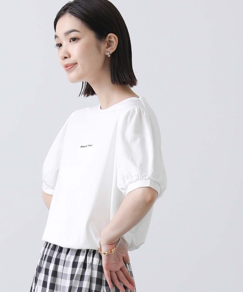 Gready Brilliant(グレディブリリアン)の「フロッキーロゴパフカットソー(Tシャツ/カットソー・レディース・オフホワイト/ブラック・38)」の12枚目の写真