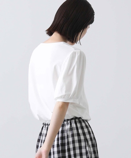 Gready Brilliant(グレディブリリアン)の「フロッキーロゴパフカットソー(Tシャツ/カットソー・レディース・オフホワイト/ブラック・38)」の11枚目の写真
