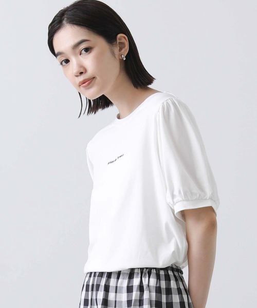 Gready Brilliant(グレディブリリアン)の「フロッキーロゴパフカットソー(Tシャツ/カットソー・レディース・オフホワイト/ブラック・38)」の10枚目の写真