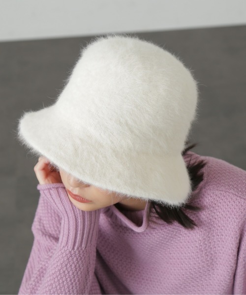 FREE'S MART（フリーズマート）の「◇ファーハット（ハット・レディース・ホワイト/ブラック/グレー/ブルー・ﾌﾘ-）」の2枚目の写真