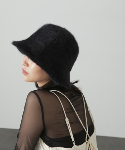 FREE'S MART（フリーズマート）の「◇ファーハット（ハット・レディース・ホワイト/ブラック/グレー/ブルー・ﾌﾘ-）」の8枚目の写真